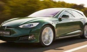 The unique Tesla Model S station wagon is still looking for its customer