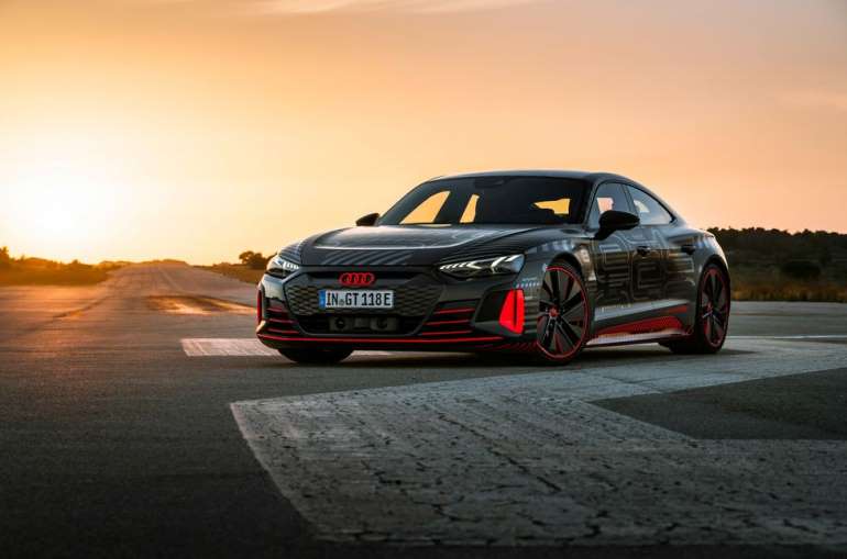 2022 Audi RS e-tron GT Charges after the Taycan