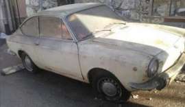 They demolished a garage in Sarajevo and found a Fiat 850 Coupe that had been parked for 30 years